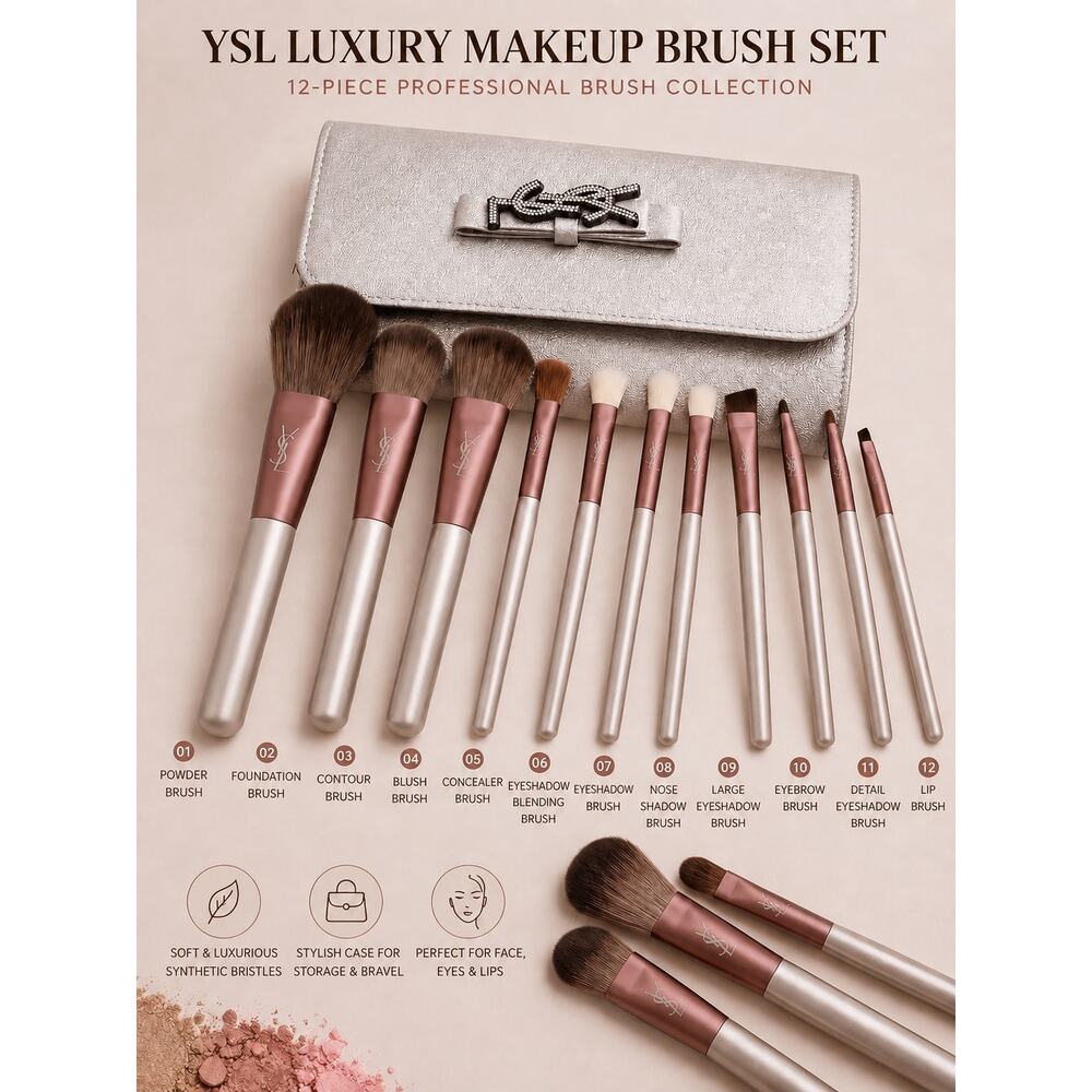 YSL GWP 12-Piece Makeup Brush Set
Special Edition GWP